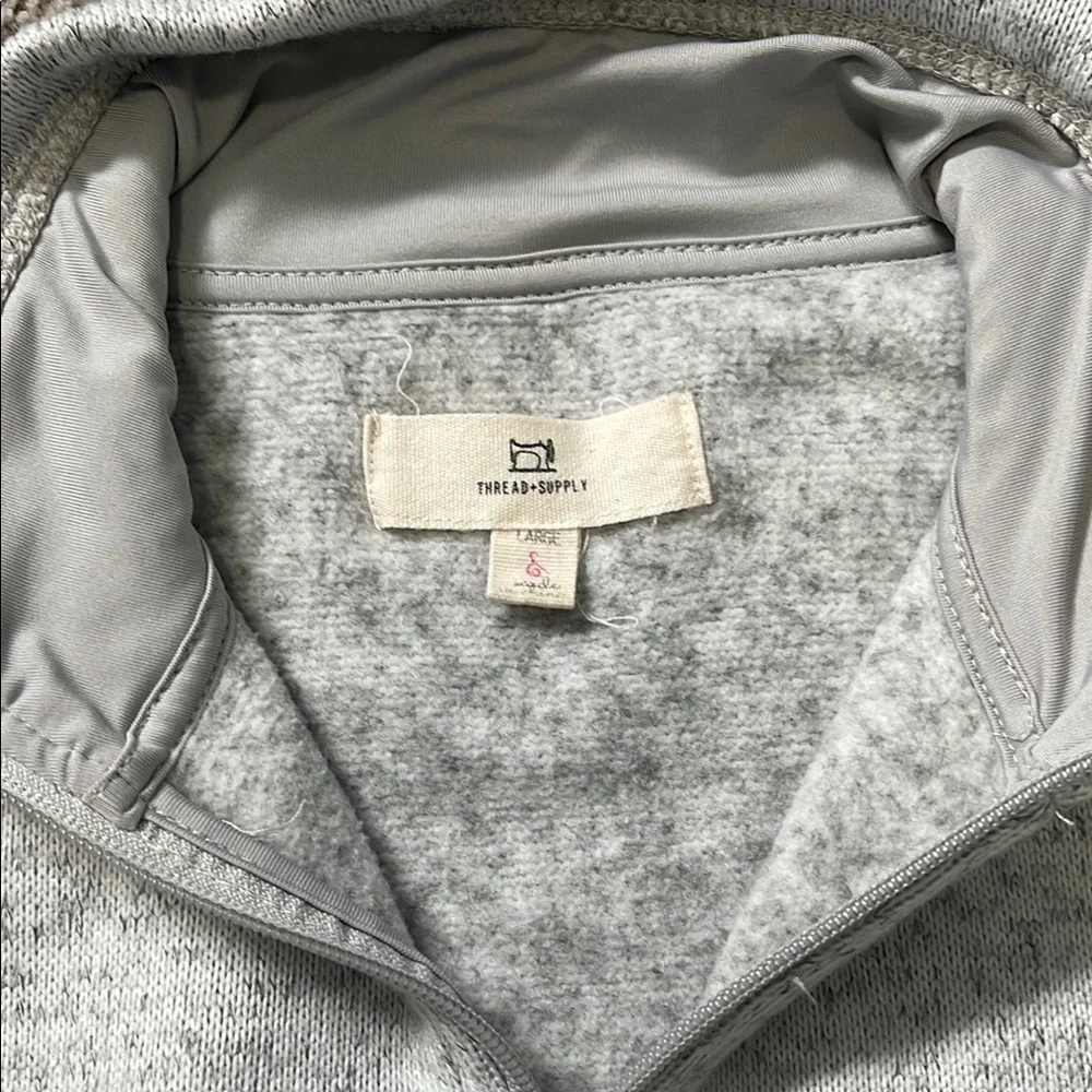 Thread & Supply Gray Quarter-Zip Pullover - Picture 2 of 4